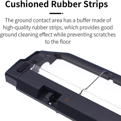 Main Brush Cover Replacement Compatible with  S6 MaxV/Pure, S6, E4, S4 Max, S4, S5 Max, S5, E35 and E2 Robot Vacuum Cleaners, Black, 2-Pack.