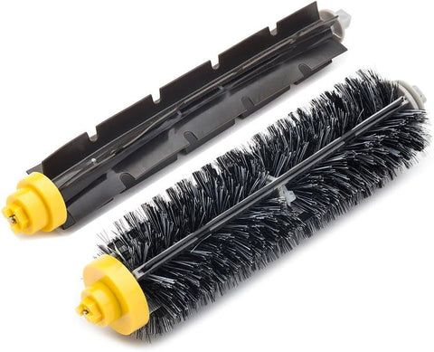Replacement Brush Compatible with iRobot Roomba 675 677 671 670 665 655 645 694 692 614 Robot Vacuums ONLY, with 2 Bristle and 2 lexible Beater Rollers, 2 Edge Sweeping Brushes, 2 Screws.