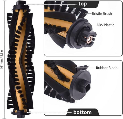 Replacement Parts Compatible or Ecovacs Deebot N79S N79 DN622 DN622.11 DN622.31 N79W N79se and Deebot 500 DC3G Robot Vacuum with 1 Roller Brush 12 ilter Sets 6 Side Brushes 1 Mesh ilter