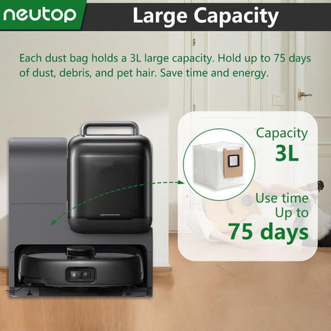 Replacement Dust Bags Compatible with euy E25/ E28/ C28, Robot Vacuum Parts Accessories Disposable Bags, 12-Pack.