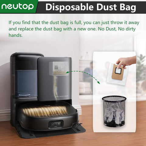 Replacement Dust Bags Compatible with euy E25/ E28/ C28, Robot Vacuum Parts Accessories Disposable Bags, 12-Pack.