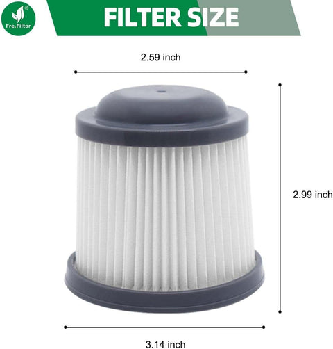 6 Pack PV110 Replacement Handheld Vacuum ilters: Compatible with Black and Decker Cordless Pivot Vac BDH2000PL BDH2020L PHV1410 PHV1810 PHV1210 BDH1620LH Handheld Vacuum, Part # 90552393