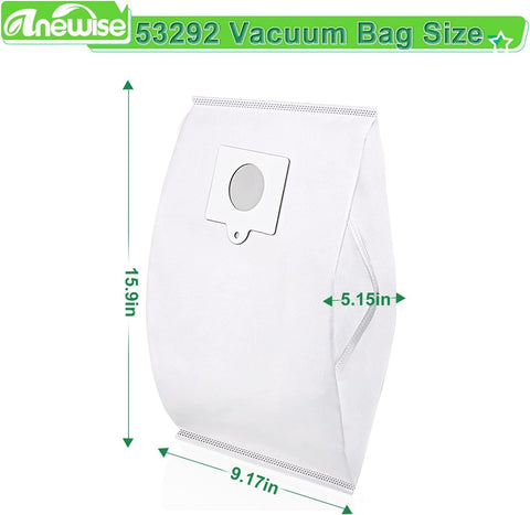 Type Q/C Canister Vacuum Bags 53292 or Kenmore 600 Series 81214 81614 BC4039 400 Series 81414 200 Series 81214 BC4002 700 Series 81714 800 Series Bagged Canister Vacuum Cleaner, 6 Pack