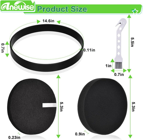 ilter and Belt Replacement or Bissell 2258 2492 2252 2254 2489 2486 2260 or Cleanview Powerliter Swivel Rewind Pet Vacuum Cleaner, 2+4 Pack, Compare to Part #3031120, 1608225 & 1601972