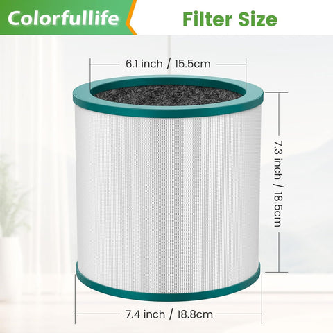 Replacement Air Puriier ilter or Dyson Tower Puriier Pure Cool Link TP01, TP02, TP03, BP01, Compare to Part 968126-03，2 Pack