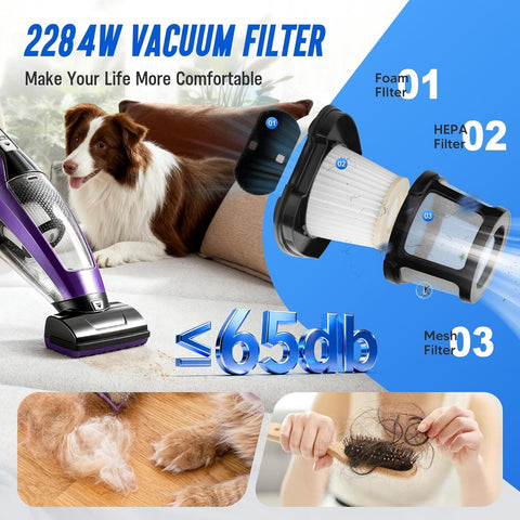 2390A 2284W Vacuum ilter Replacement or Bi-ssell Pet Hair Eraser ilter Hand Vac 2390, 2389, 2284W Compare to Parts # 1614212 1614203 1614204, 4-Pack