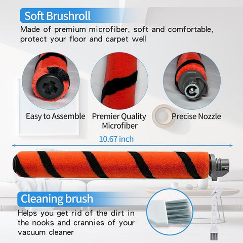 Hepa oam & elt ilter Brushroll Replacement Kit or Shark Rotator Proessional Lit-away DuoClean Vacuum ZU780 ZU782 ZU785, Replaces Part # 1395C831 & X500 & Xh500