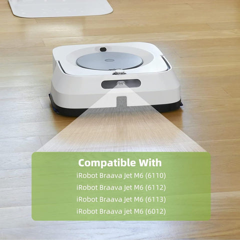 8 Pack Mop Pad or iRobot Braava Jet M6 Ultimate Robot Mop, Upgraded M6 Wet Mopping Pad, Washable Microiber Replacement Cleaning Pad
