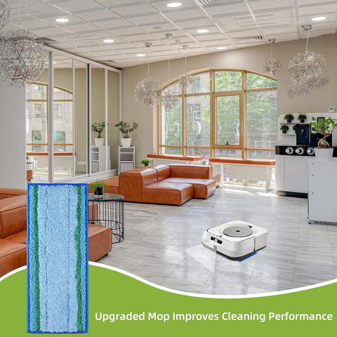 8 Pack Mop Pad or iRobot Braava Jet M6 Ultimate Robot Mop, Upgraded M6 Wet Mopping Pad, Washable Microiber Replacement Cleaning Pad