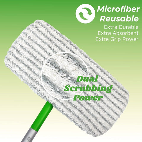 4 Pack o Reusable Mop Pad Compatible with Swier Sweeper, Heavy Duty Scrubby Microiber Mop Cover Multi-Surace Cleaning Wet Dry Reills