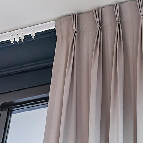 lexible Bendable Ceiling Curtain Track, 9.8t/16.4t(5m), Ceiling Mount or Curtain Rail with Track, Room Divider(5 m,White)