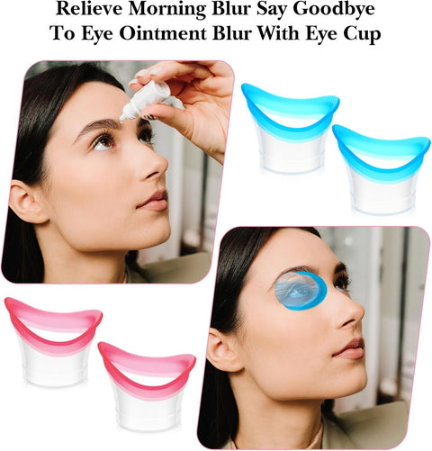 4 Pcs Eye Wash Cup, Eye Cups for Eyes Wash Silicone Eyes Cleansing Cups for Quick & Effective Rinse, Portable Tool for Dust, Makeup, Irritants
