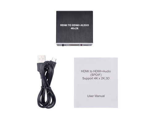 Portable 4Kx2K HDMI-compatible 1.4 Audio Splitter Extractor 5.1CH SPDIF Optical Converter