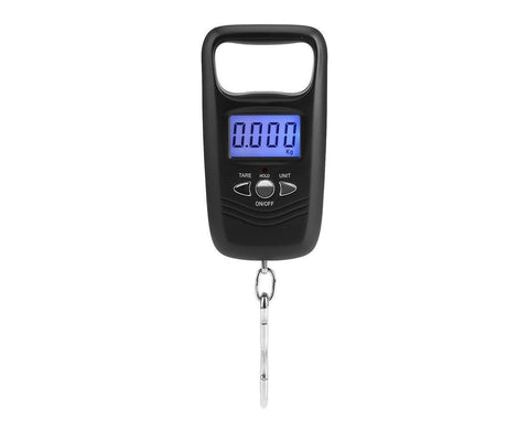 WEIHENG 50kg LCD Digital Hanging Luggage Electronic Pocket Hook Scale with Backlight (Black)