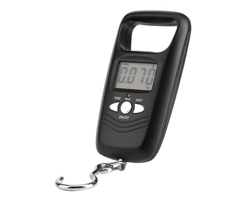 WEIHENG 50kg LCD Digital Hanging Luggage Electronic Pocket Hook Scale with Backlight (Black)