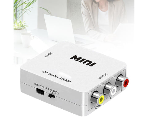 Audio Converter Harmless Environmentally Friendly Lightweight No Power Converter for DVD - White