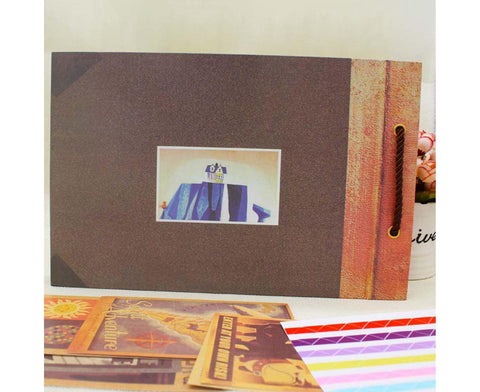 1 Set Photo Album Vintage Design Adventure Book Creative DIY Scrapbook Album for Weddings Travel Family