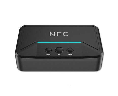 Car Wireless NFC Bluetooth-compatible 5.0 Receiver AV AUX HiFi Stereo Audio Music Adapter - Black