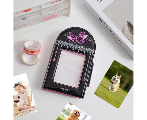 Photo Album Large Capacity Waterproof Insert Type PVC 3 Inch 40 Pages Picture Album  Card Storage Binder Friends Gift - Black