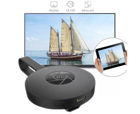 Phone Projection Device High Resolution High-speed Transmission Plug Play WiFi HDMI-compatible Mobile Phone Screen Projector for Home T- Black