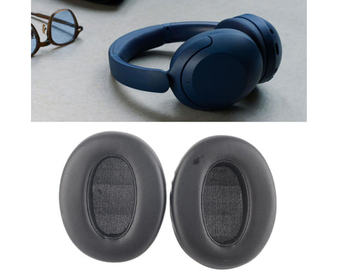 Ear Cushions Replacement Soft Protein Leather Noise Isolation Foam Thickened Pads for WH XB910N Headphones Black