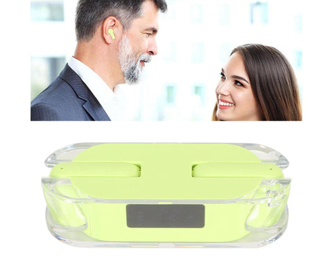 Translator Earbuds Bluetooth 5.3 144 Languages Real Time Translation Earphones with Digital Power Display for Music Call Green