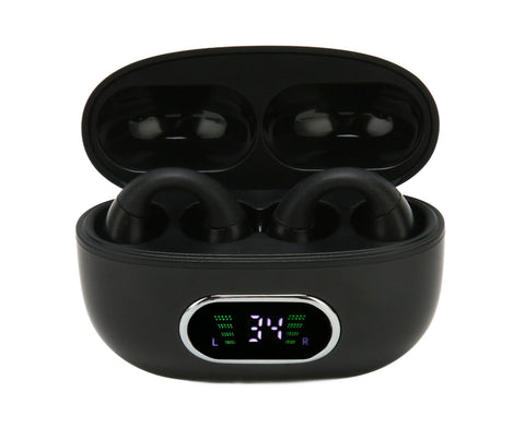 Bluetooth Translator Earphone 144 Languages Stereo Clip On Translation Earbuds with Charging Case for Android IOS Black