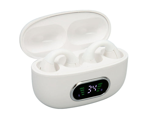 Bluetooth Translator Earphone 144 Languages Stereo Clip On Translation Earbuds with Charging Case for Android IOS White