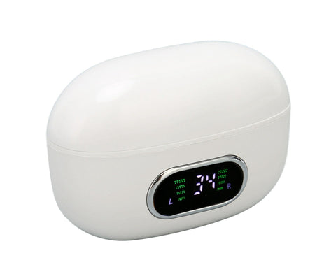 Bluetooth Translator Earphone 144 Languages Stereo Clip On Translation Earbuds with Charging Case for Android IOS White