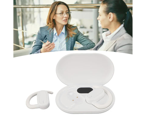 Miniature Translation Earbuds 144 Languages Bluetooth 5.4 Online Real Time Translator Ear Headset for Music and Calling IOS Android White
