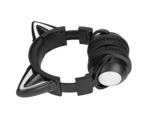Cat Ear Bluetooth Headset Stereo Headset with Microphone LED Cute Cat Headset for Girls babies