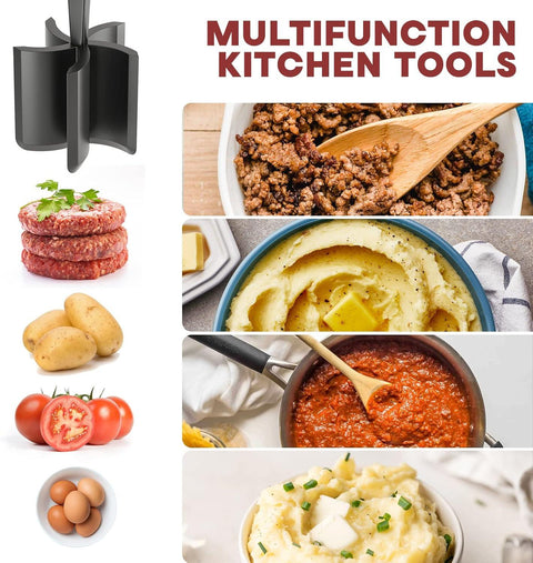 Meat Grinder, Hamburger Grinder, Masher and Burger Masher Premium Heat Resistant Burger Meat Grinder