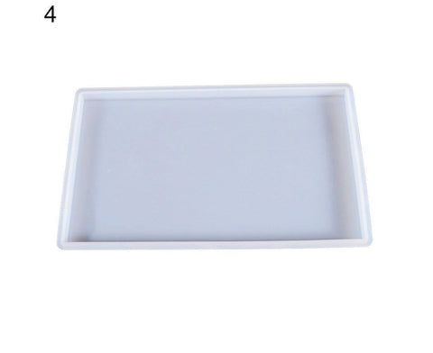 Craft Tray Plate Fruit Bowl Silicone Square Rectangle Shape Resin Mold DIY Tool-3#