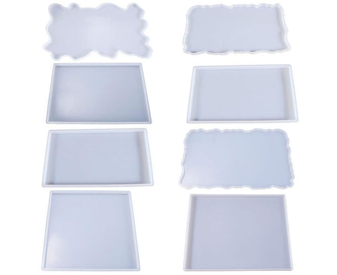Craft Tray Plate Fruit Bowl Silicone Square Rectangle Shape Resin Mold DIY Tool-8#