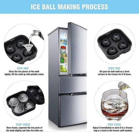 Sphere Ice Mold - Silicone Whiskey Glass Ball Maker