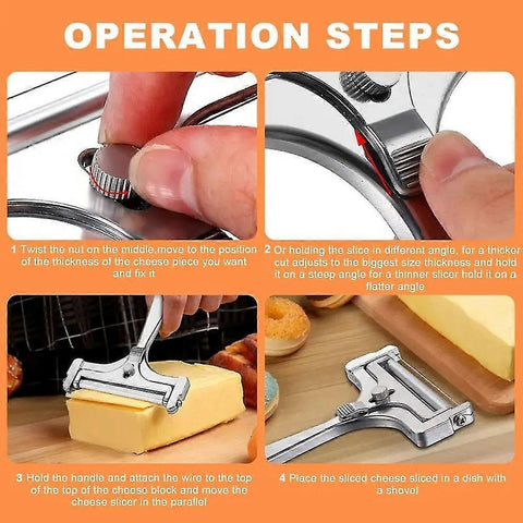 Adjustable Stainless Steel Cheese & Butter Slicer