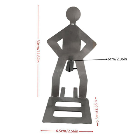4PCS Funny BBQ Sausage Stand Holder - Portable Stainless Steel Roaster Rack
