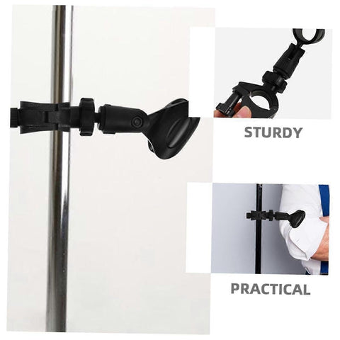 Microphone Stand Clip - Universal Mic Clamp for Desktop or Tripod Stand