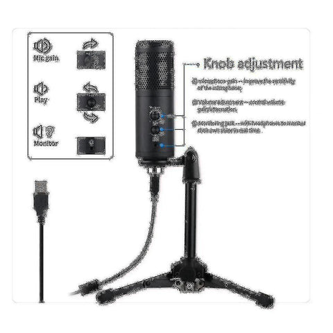 Professional USB Condenser Microphone - Studio Grade Recording Mic