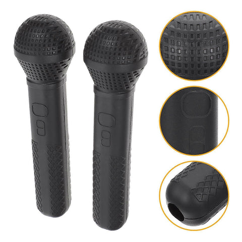2pcs Plastic Fake Microphone - Pretend Play Handheld Mic and Headset Microphone Set