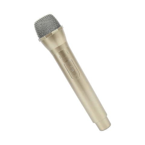 Prop Microphone - Gold Plastic Fake Karaoke Mic for Stage or Party Use