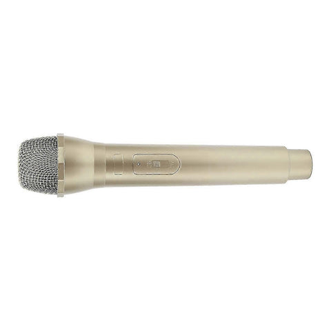 Prop Microphone - Gold Plastic Fake Karaoke Mic for Stage or Party Use
