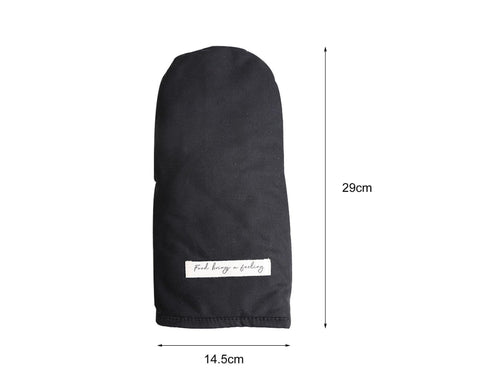 Heat Insulated Glove Cotton Grilling Gloves-Black