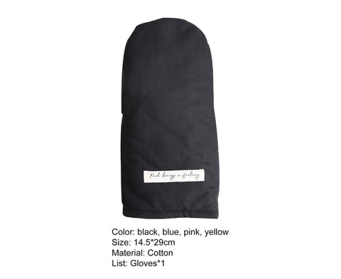 Heat Insulated Glove Cotton Grilling Gloves-Black