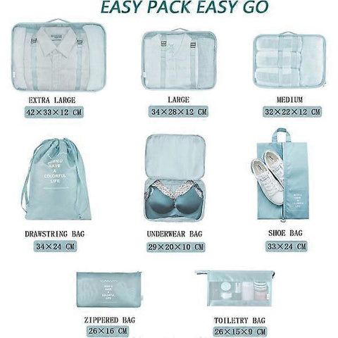 Packing Cubes for Suitcase Waterproof Travel Organizer Bags Set