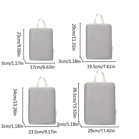 Luggage Cubes Storage Organizer Bags Travel Compression Packing Cubes Set