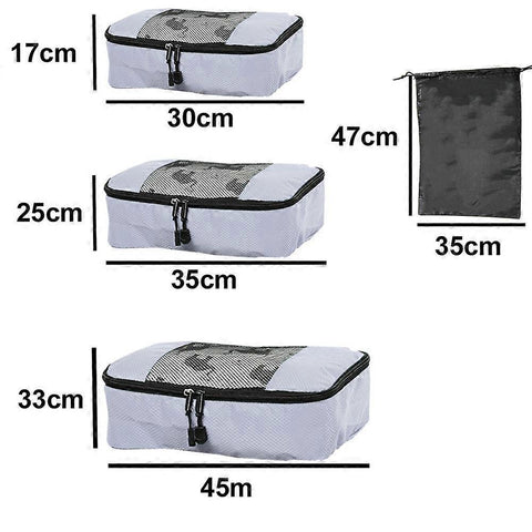 5pcs Travel Packing Cubes Luggage Organizer Set for Suitcases and Bags