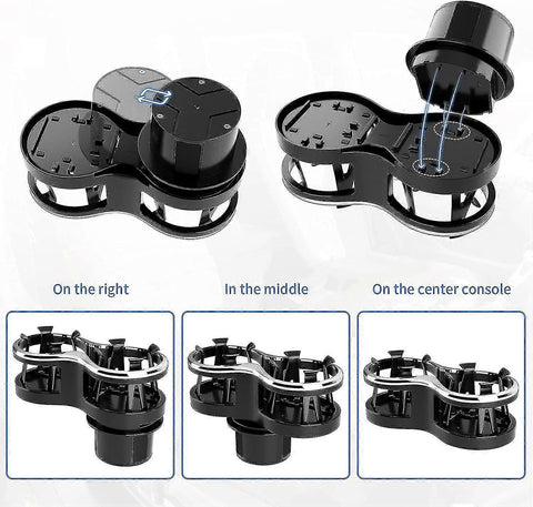 2-in-1 Car Drink Cup Holder - Adjustable Car Accessory for Bottle & Cans