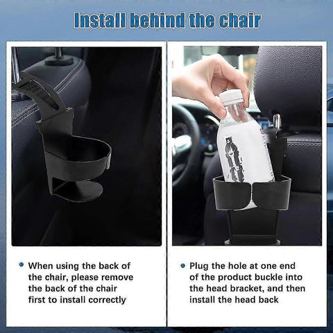 2pcs Car Cup Holders - Door & Window Mounted Drink Holder Set