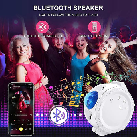 4-in-1 Galaxy Projector with Tooth Serrated Remote - 18 Sky Patterns